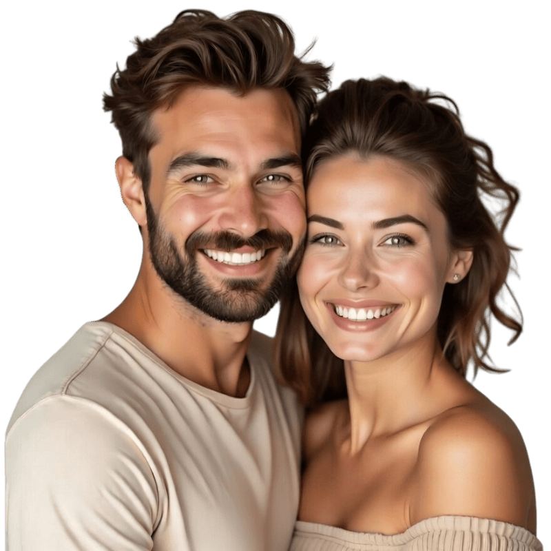 Happy clients after treatment with PRP hair and skin specialists at Glow Matri
